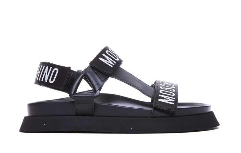 Moschino Logo Tape Platform Sandals - Moschino - Modalova