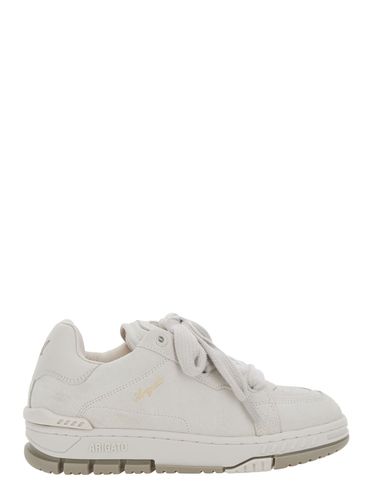 Area Haze White Low Top Sneakers With Laminated Leather In Leather Blend Woman - Axel Arigato - Modalova