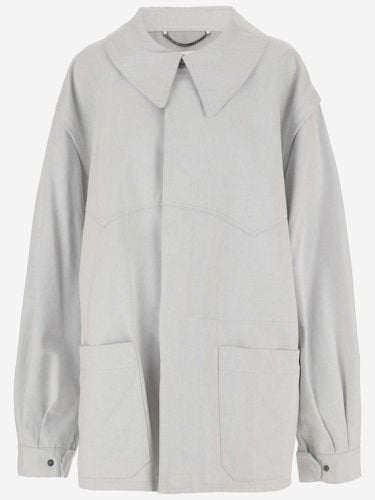Cotton Jacket With Oversize Collar - Maison Margiela - Modalova