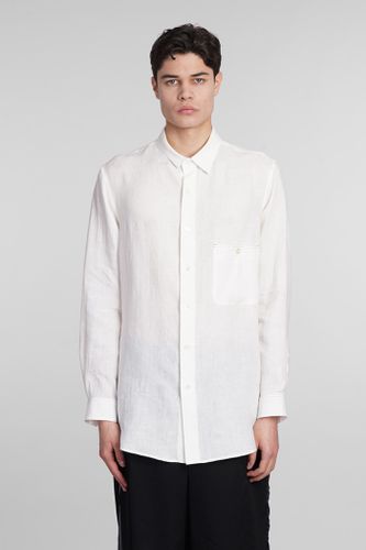 Yohji Yamamoto Shirt In White Linen - Yohji Yamamoto - Modalova
