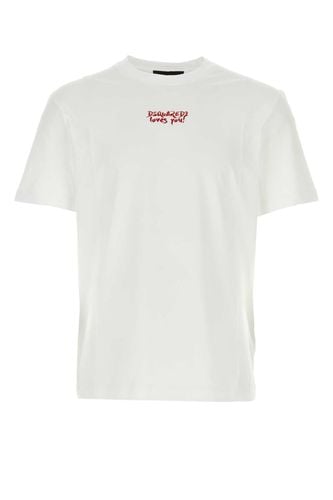 Dsquared2 White Cotton T-shirt - Dsquared2 - Modalova