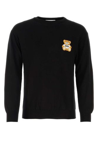 Moschino Black Cotton Sweater - Moschino - Modalova