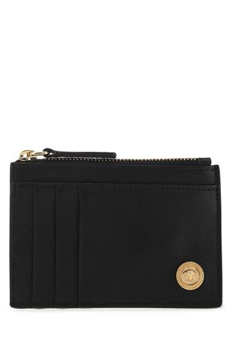 Versace Black Leather Card Holder - Versace - Modalova