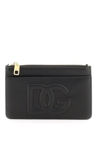 Logo Embossed Top Zip Card Holder - Dolce & Gabbana - Modalova