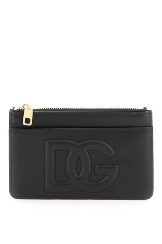 Logo Embossed Top Zip Card Holder - Dolce & Gabbana - Modalova