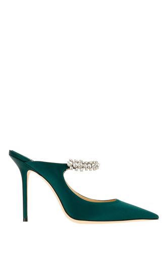 Bottle Green Satin Bing Mules - Jimmy Choo - Modalova