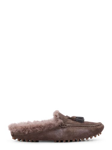 Suede Fur Loafers - Brunello Cucinelli - Modalova