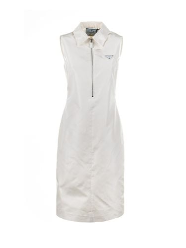 Prada White Faille Dress - Prada - Modalova