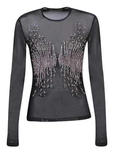 Mesh Strass Top - Alberta Ferretti - Modalova