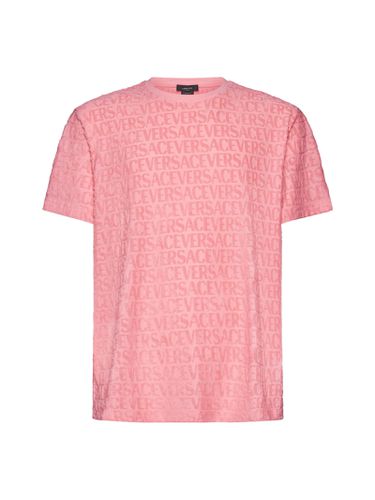 Versace Allover Terry-cloth T-shirt - Versace - Modalova