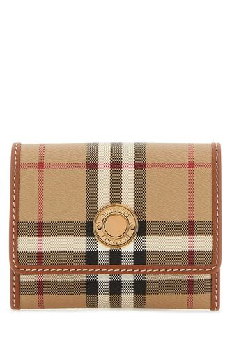 Printed Canvas And Leather Small Wallet - Burberry - Modalova