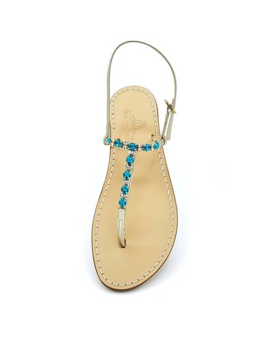 Sibilla Green Amber Jewel Sandals - Dea Sandals - Modalova