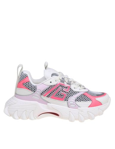 B-east Sneakers In Mix Of White And Pink Materials - Balmain - Modalova