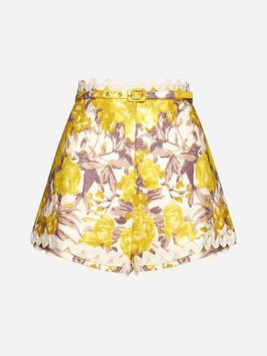 Zimmermann Shorts In Yellow Linen - Zimmermann - Modalova