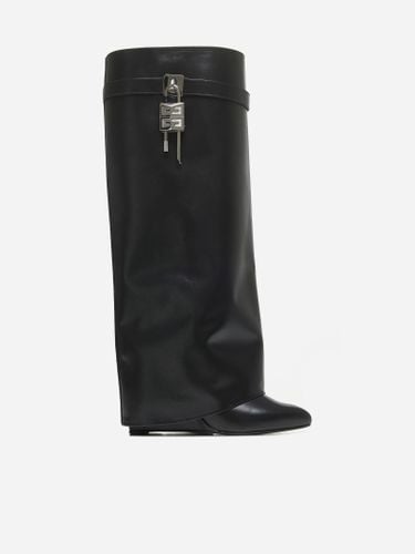 Leather Shark Lock Boots - Givenchy - Modalova