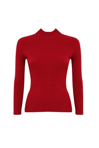 Maglia A Costine Rosso Con Apertura - TwinSet - Modalova