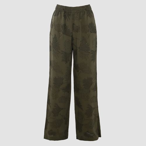 Dark Green Viscose Trousers - Golden Goose - Modalova