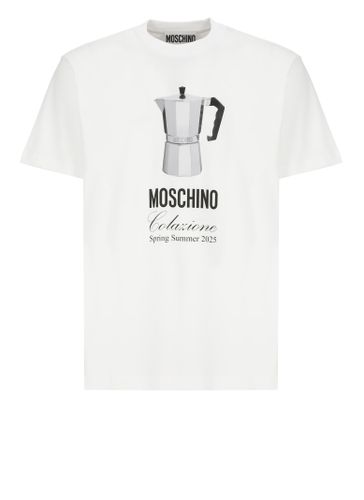 Moschino White Cotton T-shirt - Moschino - Modalova