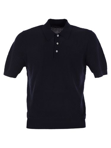 Knitted Cotton Polo Shirt - Tagliatore - Modalova