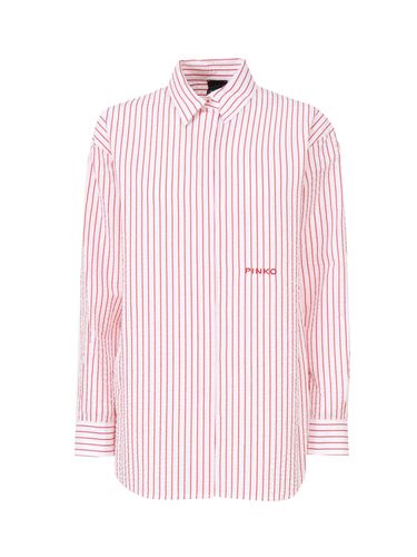 Pinko Seersucker Striped Shirt - Pinko - Modalova