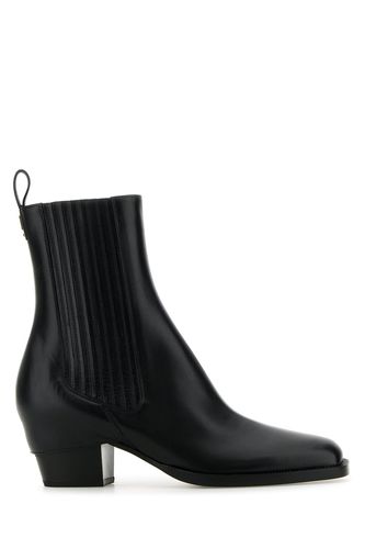 Fendi Black Leather Ankle Boots - Fendi - Modalova