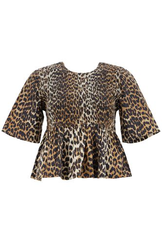 Ganni Animal Print Top - Ganni - Modalova