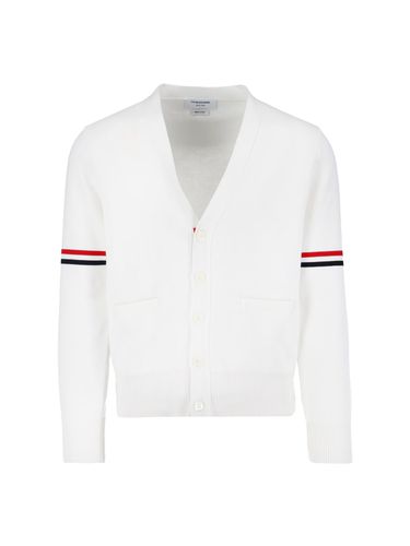 Tricolor Detail Cardigan - Thom Browne - Modalova