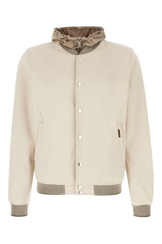 Cappuccino Polyester And Nylon Bomber Jacket - Moorer - Modalova