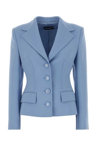 Cerulean Crepe Blazer - Dolce & Gabbana - Modalova