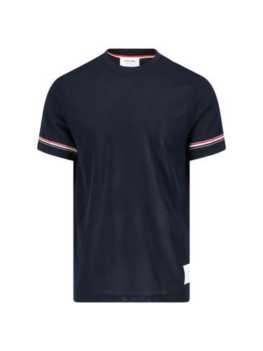 Thom Browne Tricolor Detail T-shirt - Thom Browne - Modalova