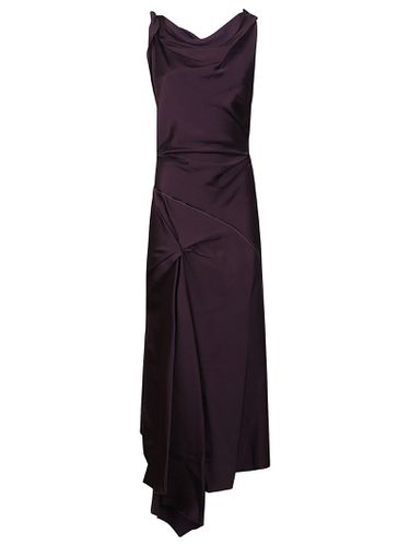 Asymmetric Draped Midi Dress - Victoria Beckham - Modalova