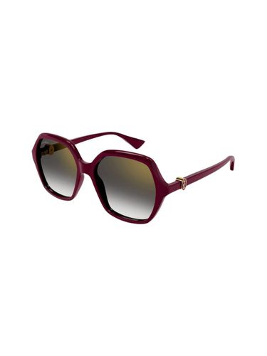 Ct 0470 - Burgundy Sunglasses - Cartier Eyewear - Modalova