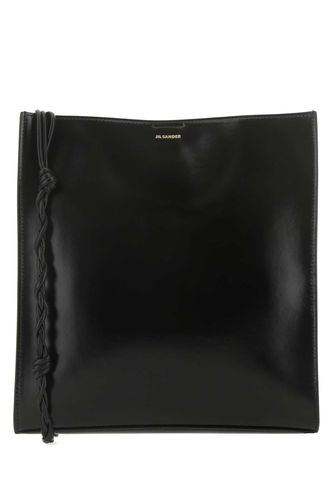 Black Leather Large Tangle Shoulder Bag - Jil Sander - Modalova