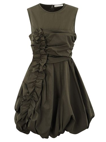 Olivia Dress Recycled Taffeta Grey Olive - Cecilie Bahnsen - Modalova