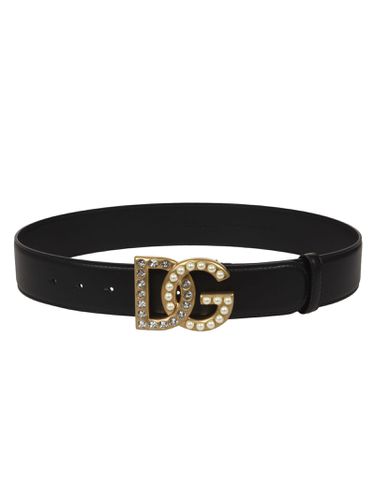 Embellished Logo Buckle Belt - Dolce & Gabbana - Modalova