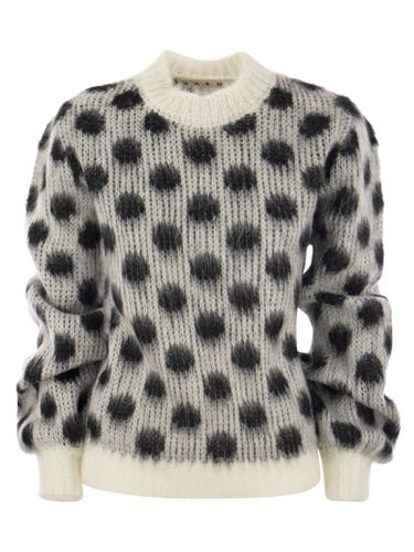 Brushed Mohair Sweater With Polka Dots - Marni - Modalova