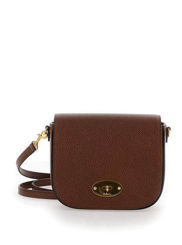 Small Darley Brown Crossbody Bag With Engraved Logo In Hammered Leather Woman - Mulberry - Modalova