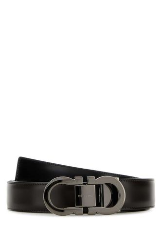 Dark Brown Eather Reversible Belt - Ferragamo - Modalova