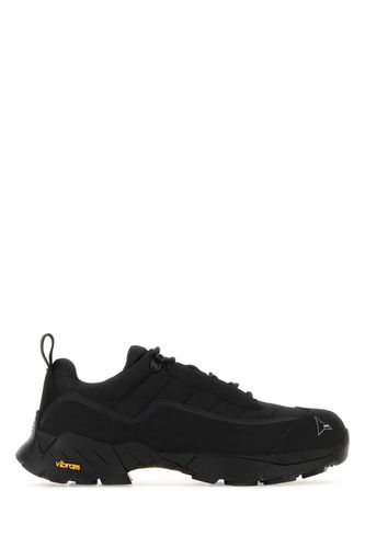 Black Leather And Fabric Katharina Sneakers - ROA - Modalova