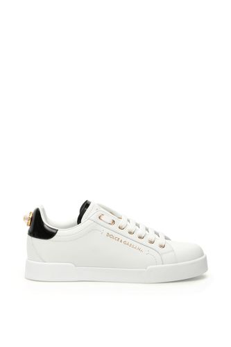 Portofino Sneakers With Pearl - Dolce & Gabbana - Modalova