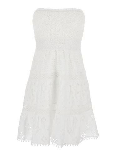 Short Embroidered Dress In Cotton Woman - Temptation Positano - Modalova