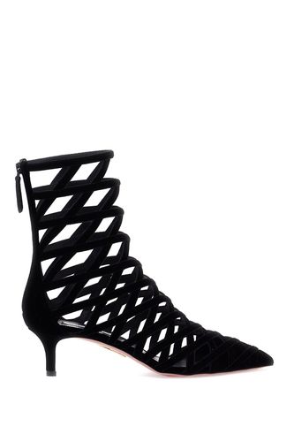 Mm Romance Cut-out Suede Bootie - Aquazzura - Modalova