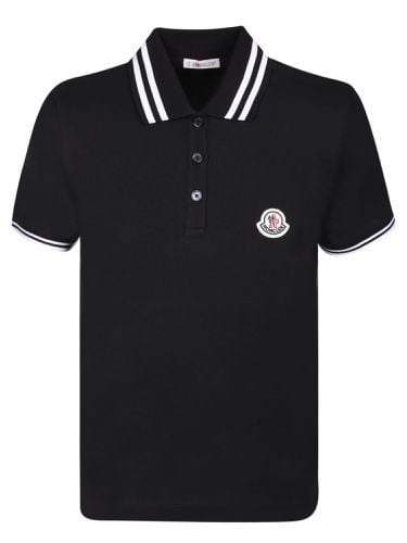 Logo-patch Cotton Polo Shirt - Moncler - Modalova