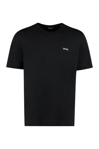 Zegna Logo Cotton T-shirt - Zegna - Modalova