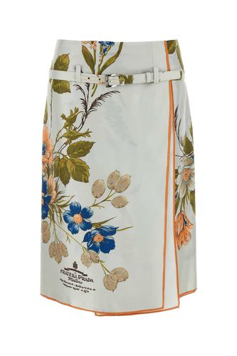 Prada Printed Silk Skirt - Prada - Modalova