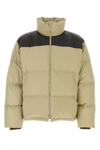 Beige Poplin Down Jacket - Bottega Veneta - Modalova