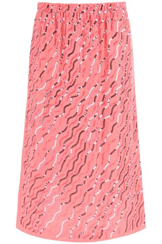 Marni Sequined Satin Midi Skirt - Marni - Modalova