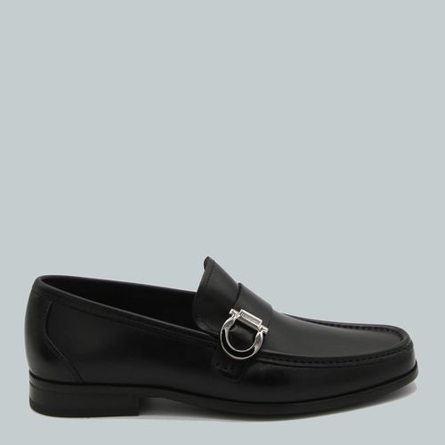 Ferragamo Black Leather Loafers - Ferragamo - Modalova