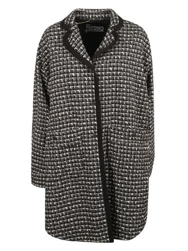 Herno Tweed Buttoned Coat - Herno - Modalova