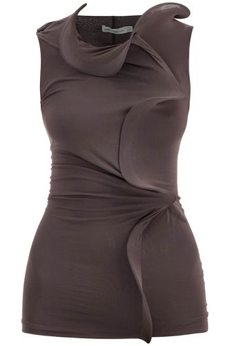 Smoke Gray Viscose Tank Top With Wide Neckline - Christopher Esber - Modalova